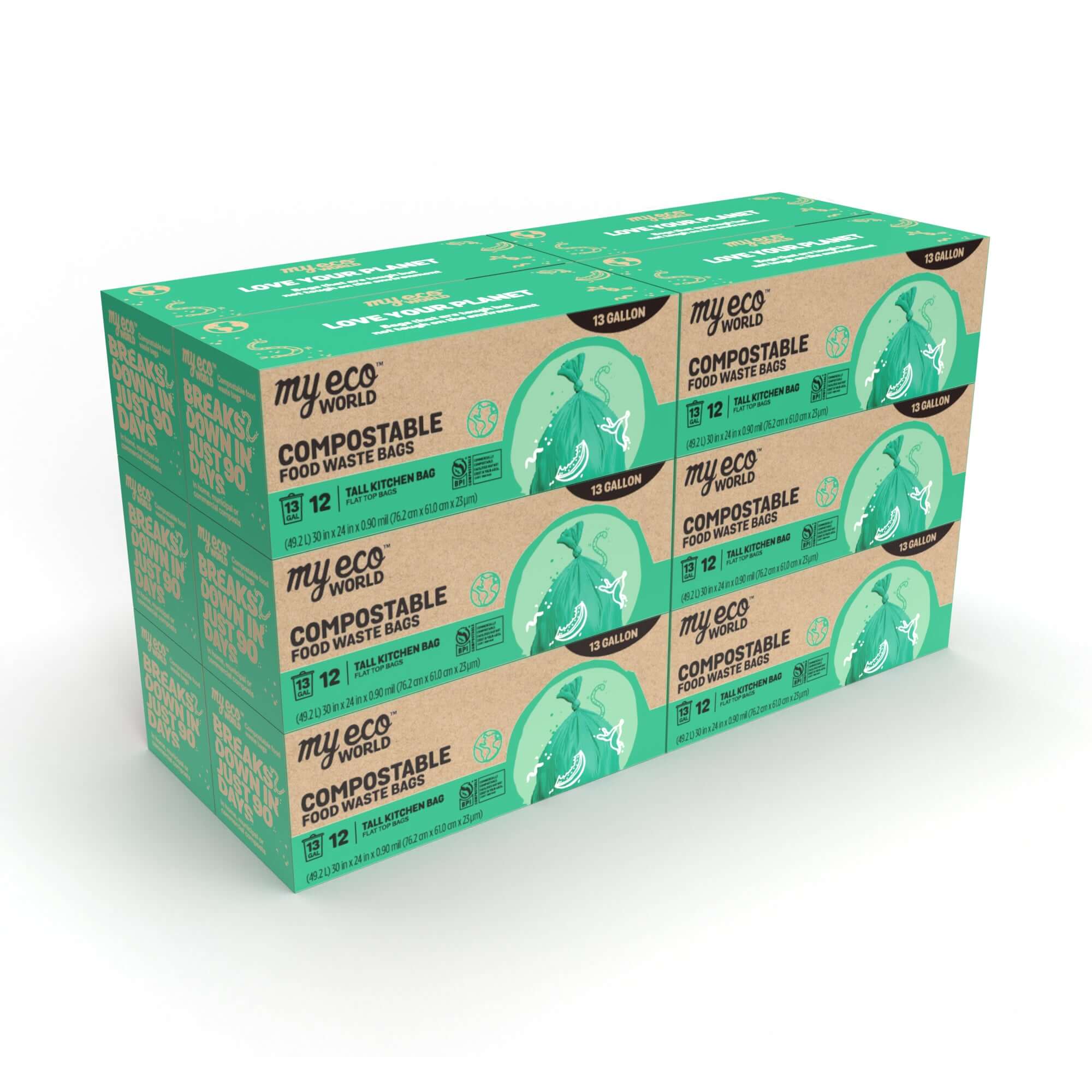 Compostable Food Waste Bags - 13 Gal