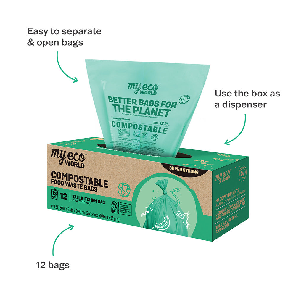 MyEcoWorld 13Gal Compostable Kitchen Bags