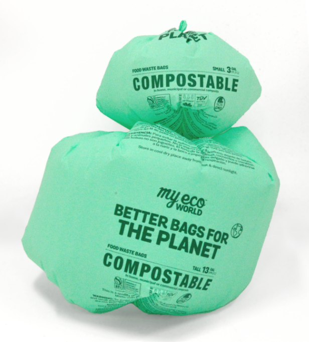 For Good Compostable 4 Gallon Capacity Small Trash Bag, 25 count